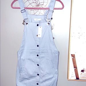 Light Blue Overall Dress - NWT